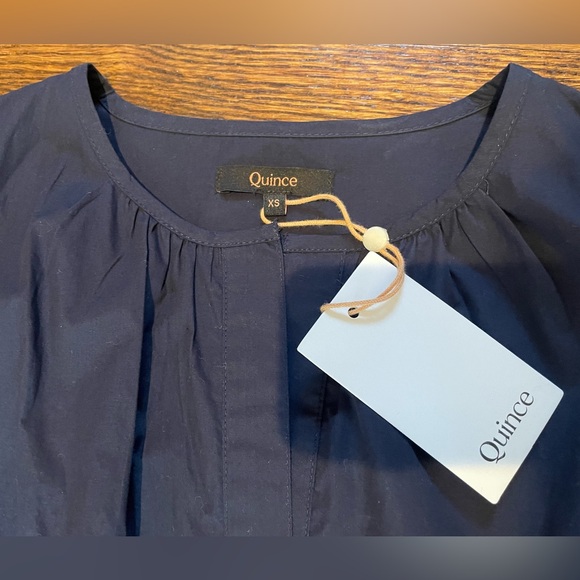 Quince Navy Tiered Maxi Dress - Picture 9 of 16